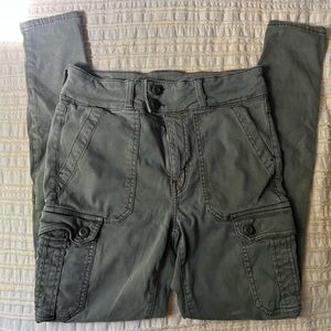 American eagle high rise stretchy pants green size 4 regular